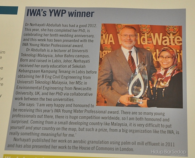 Rakyat Malaysia Pertama Menang IWA Young Water Professional Award