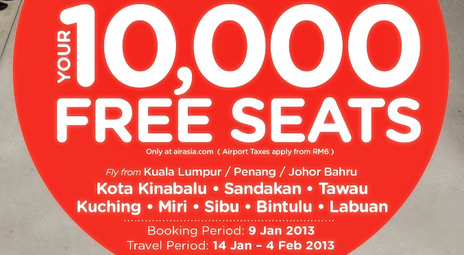 Jom Rebut Tiket Percuma Air Asia